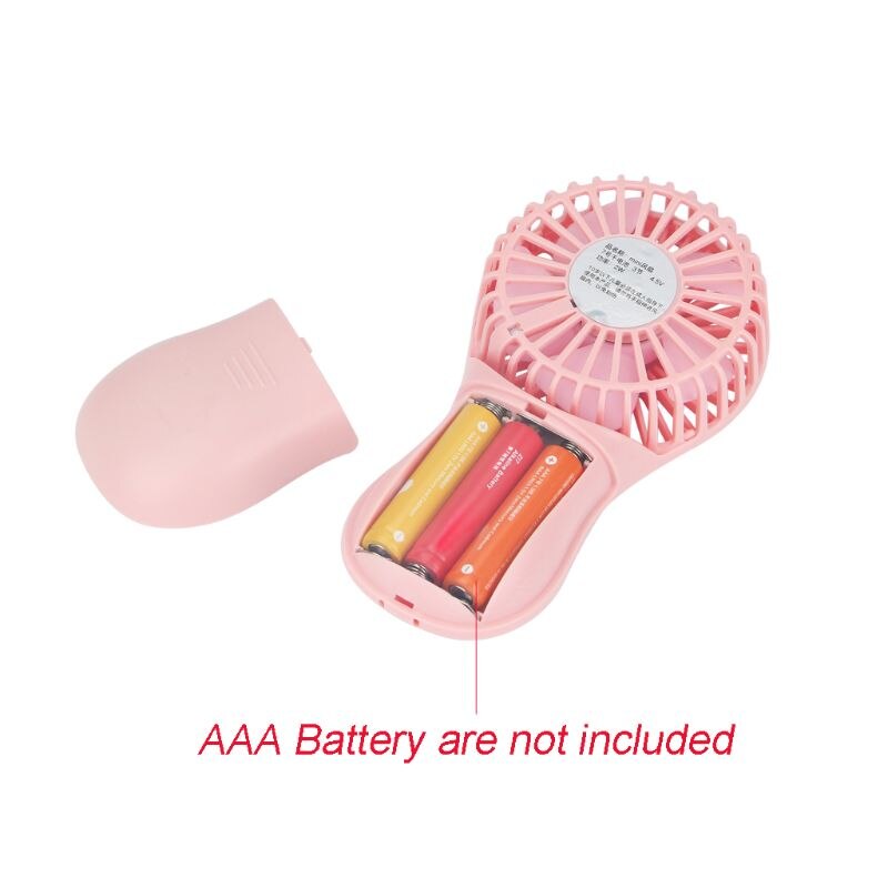 Mini bærbar lommeventilator kølig luft håndholdt rejser køler køling mini blæsere strøm  by 3x aaa batteri 10166