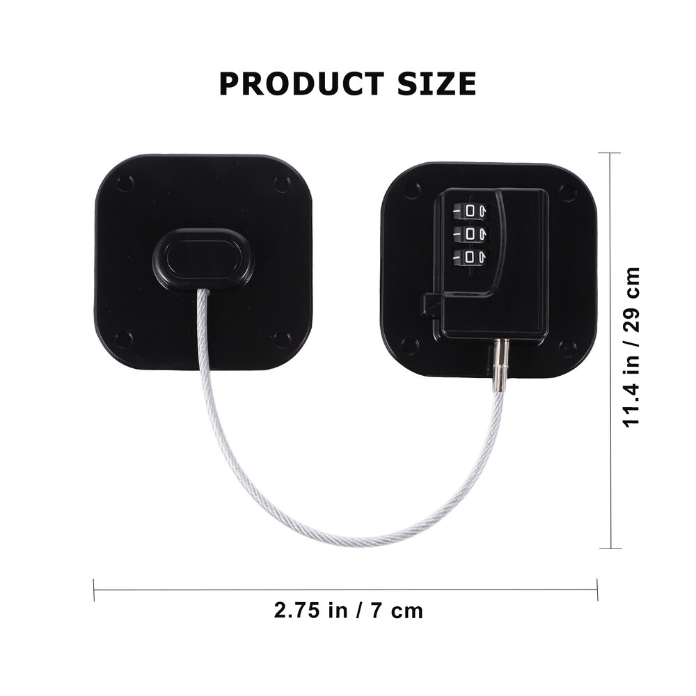 Digital Password Fridge Lock Freezer Door Lock Cabinet Safety Lock (Black)