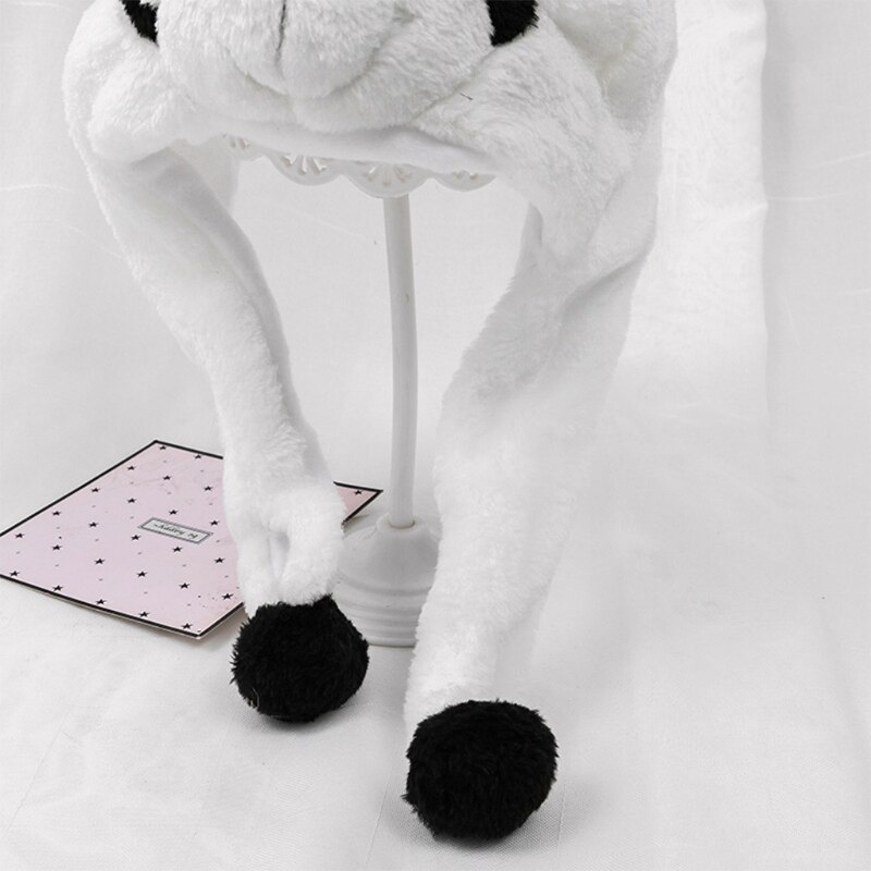 634C-gorro de oso Panda para Halloween, gorro cálido Kawaii, esponjoso, a prueba de viento, accesorios de Halloween