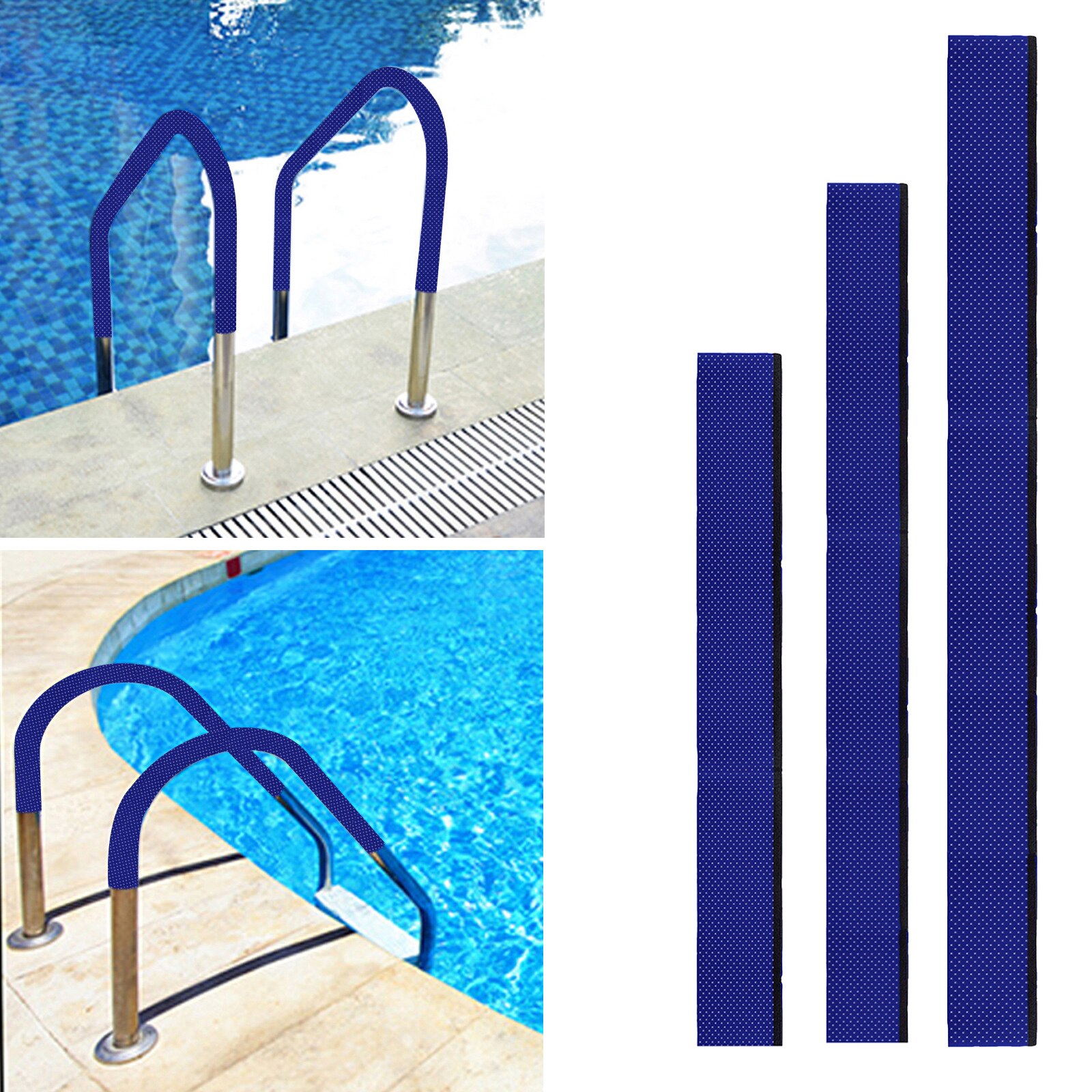 Soft Safety Pool Handrail Cover Armrest Cover Rail Cover for Swimming Pool Railing Grip Seniors Handicapped People Royal Blue