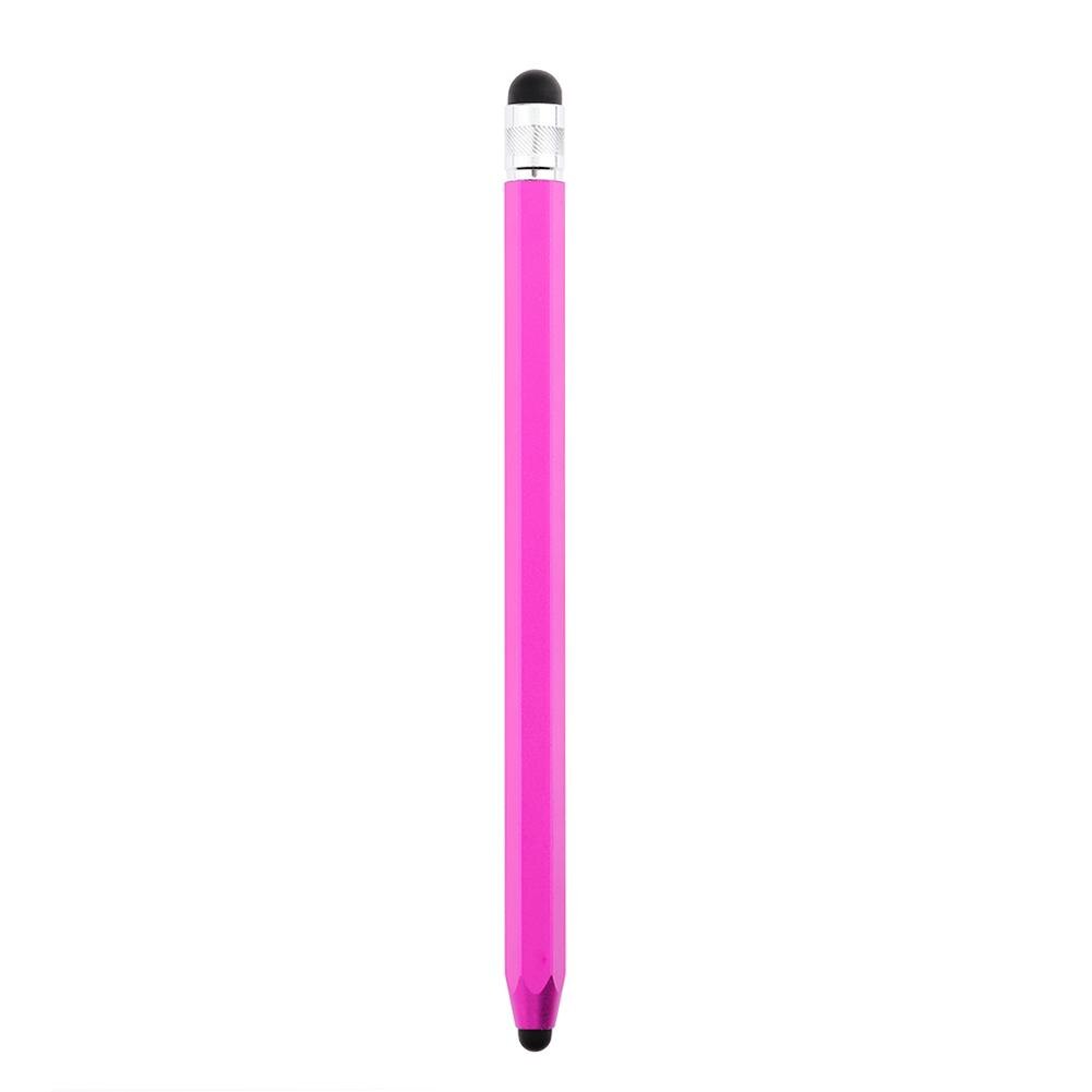 WK129 Silikon Dual Tipps Kapazitive Stift Stift berühren Bildschirm Zeichnung Stift für Smartphone Tablette PC Computer Bunte Tablette Kuli: Rosa