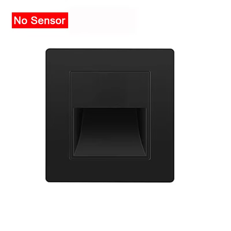 Luces de escalera con Sensor de movimiento infrarrojo, lámpara de pared para escaleras interiores y exteriores, luz LED empotrada de 3W para decoración de escaleras y dormitorios: Rojo