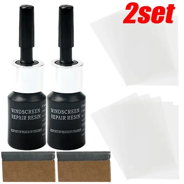 Quick-Fix Nano-reparatieset voor auto- en camper-windschermen, scheurkit en lijm voor glasonderhoud amagi: WHITE