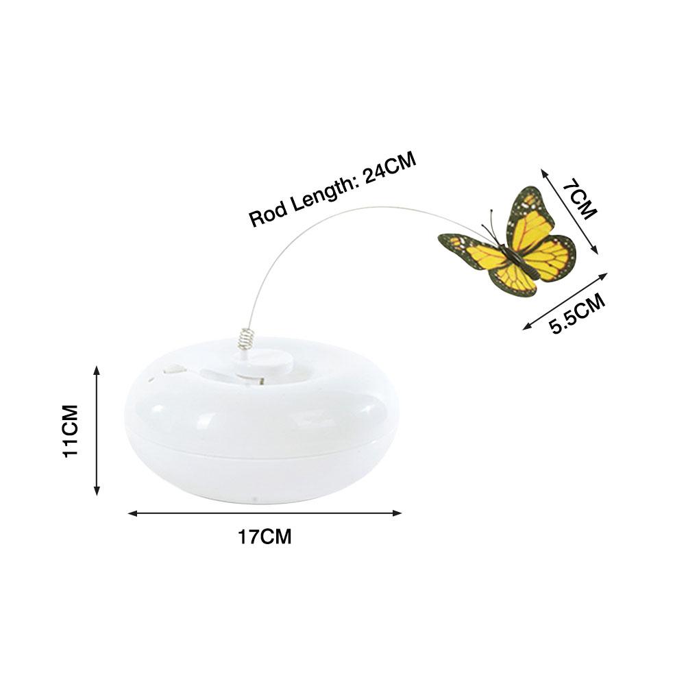 Interactive Cat Toy 360 Degree Self Rotating Cat Butterfly Toy Automatic Battery Operated Funny Cat Toy For Cats Kitten