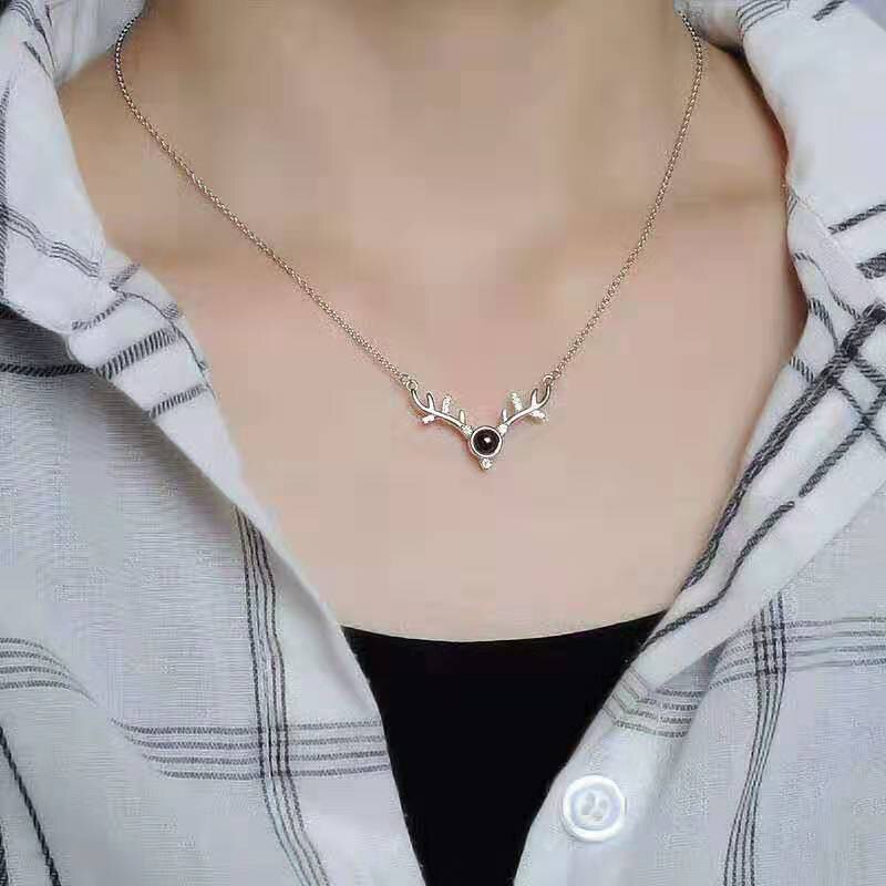 Neue Klassische 100 Sprachen ICH Liebe Sie Projektion Anhänger Halskette Kreative Valentinstag Hochzeit Partei Schmuck