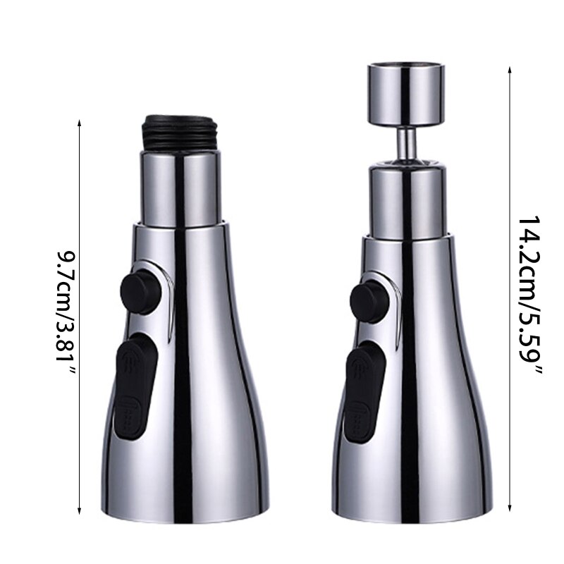 Q1JB Universal Kitchen Sink Pull Out Faucet Sprayer Nozzle 3 Modes Replacement Bathroom Basin Shower Head Tap Spout