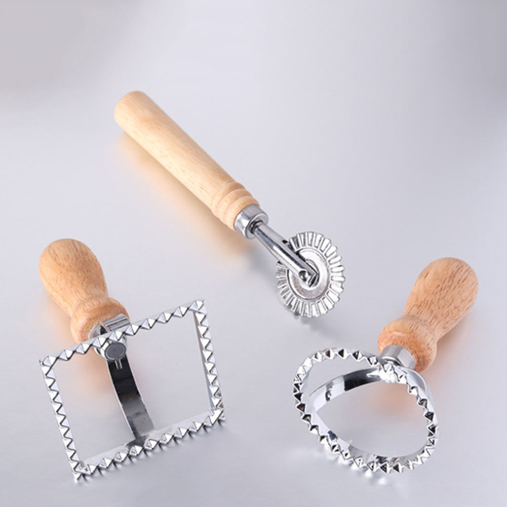 Cookie Cutter Ravioli Pasta Press Mold Stainless Steel Dumpling Embossing Mould Dough Cutter Cookie Mold PizzaCutting Wheel Tool