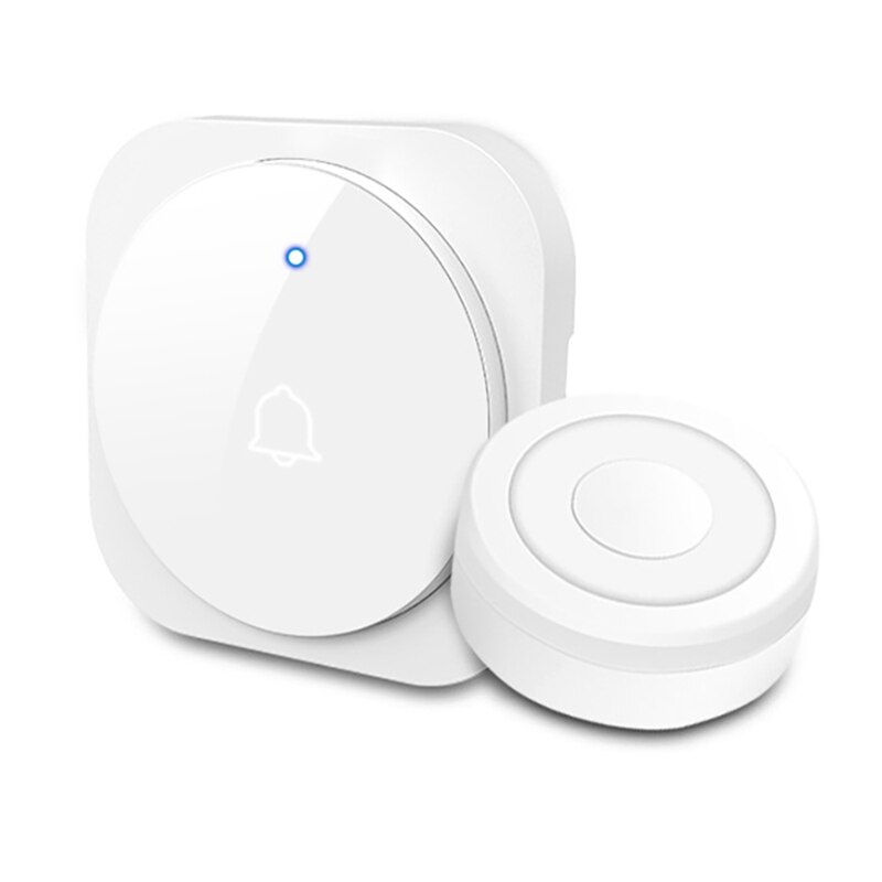 Touch Wireless Doorbell Home Pager Doorbell Smart Music Dingdong Waterproof EU Plug: Ivory