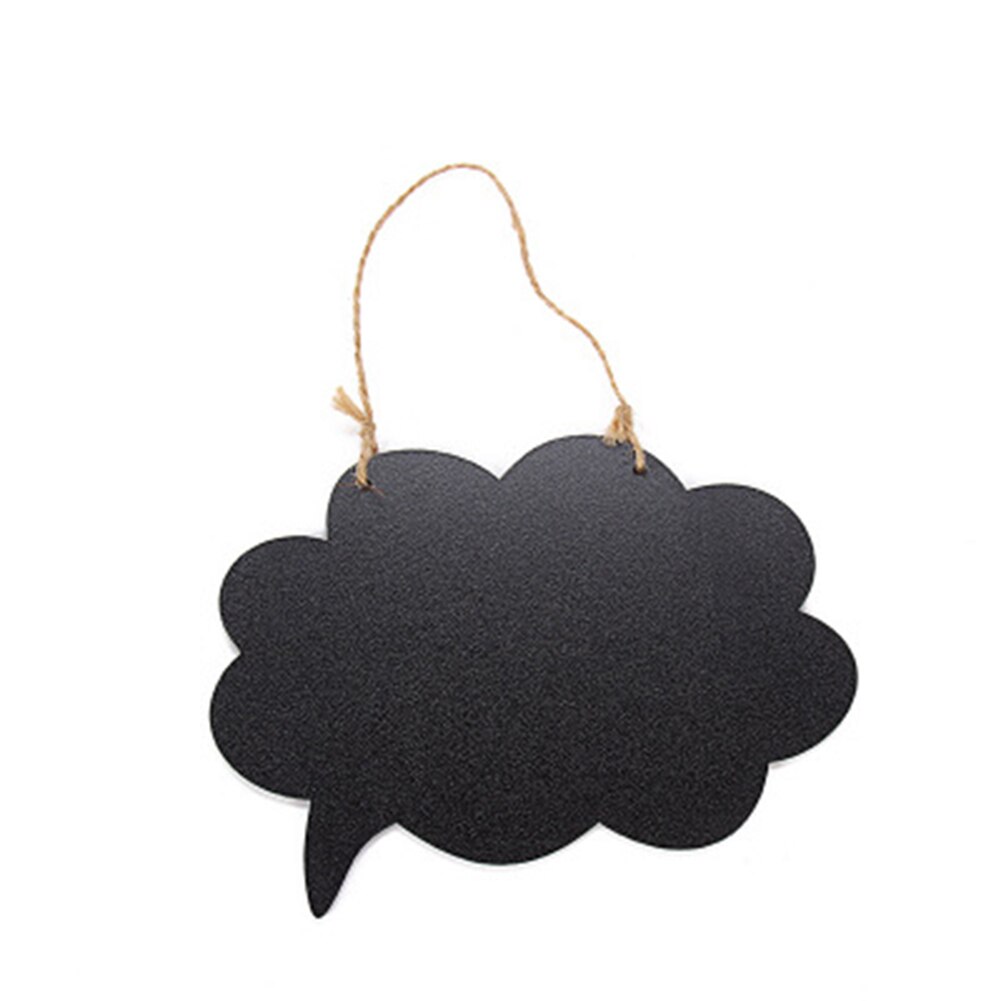 Slate Sign Double Sided Message Board With Hanging Rope For Home Party Direction Signs Multifunctional Message Board: Cloud