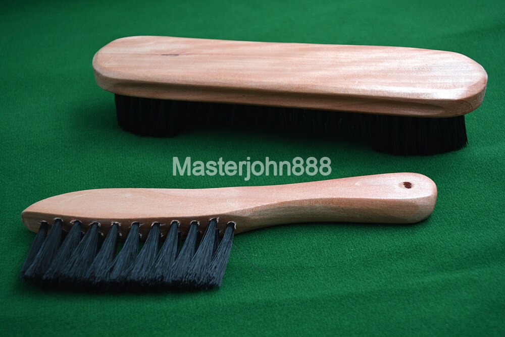 2 uds Pool billares Snooker oferta mesa de madera cepillo de mesa de billar de fibra de paño de limpieza accesorios