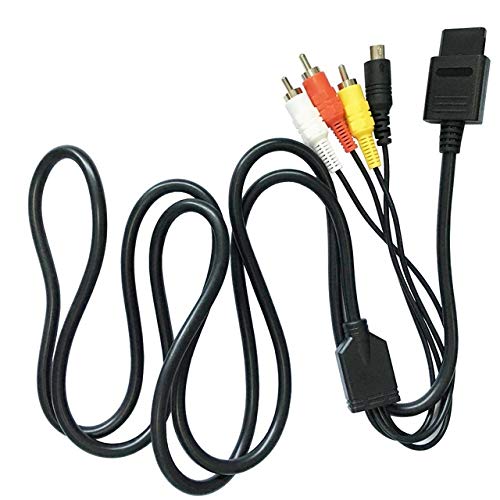 Ruitroliker 6ft AV TV S Video AV Cable for Gamecube SNES NGC N64 Console