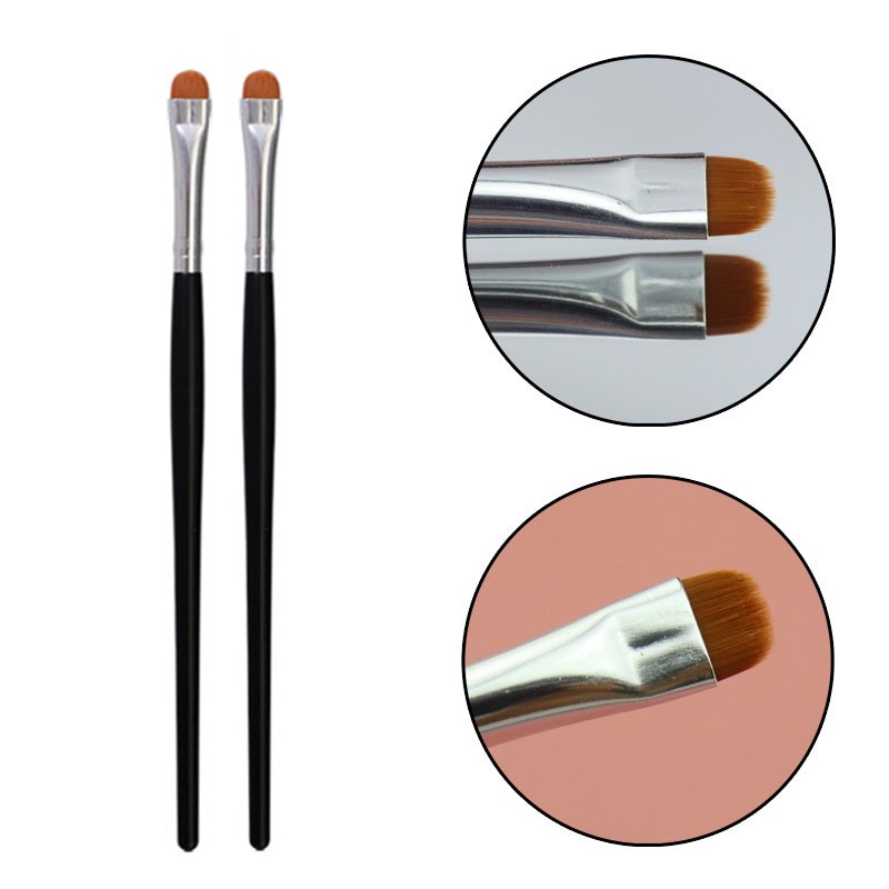 Flacher Augenbrauenpinsel, ultradünne Augenbrauen, machen-hoch-Pinsel, Eyeliner-Pinsel, dünner Eyeliner, Augenbrauenkontur, Concealer, Schönheitspinsel-Werkzeug: Lila