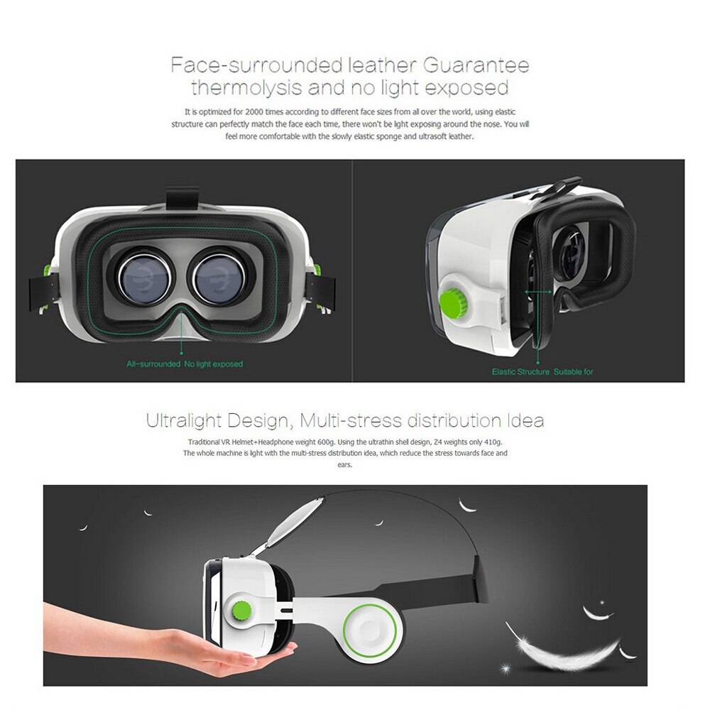 Bobovr z4 óculos de realidade virtual 3d, vr headset 3d óculos vr jogo vr4.0-6.0 polegadas para xiaomi iphone 8 11 max 5g