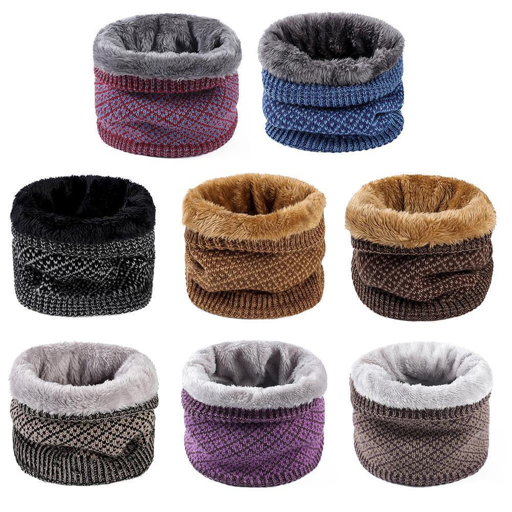 Winter Warm Thicken Cotton Woof Neck Scarf Scarf Knitted Outdoor Ring For Women Unisex Neck Trendy Ring Sport B7Y7