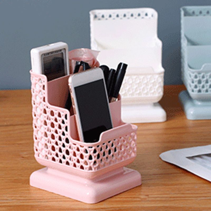 lapicero de plástico de ratán, lapicero multifuncional hueco para escritorio, papelería de oficina, cubo, contenedor de lápices, estuche de almacenamiento