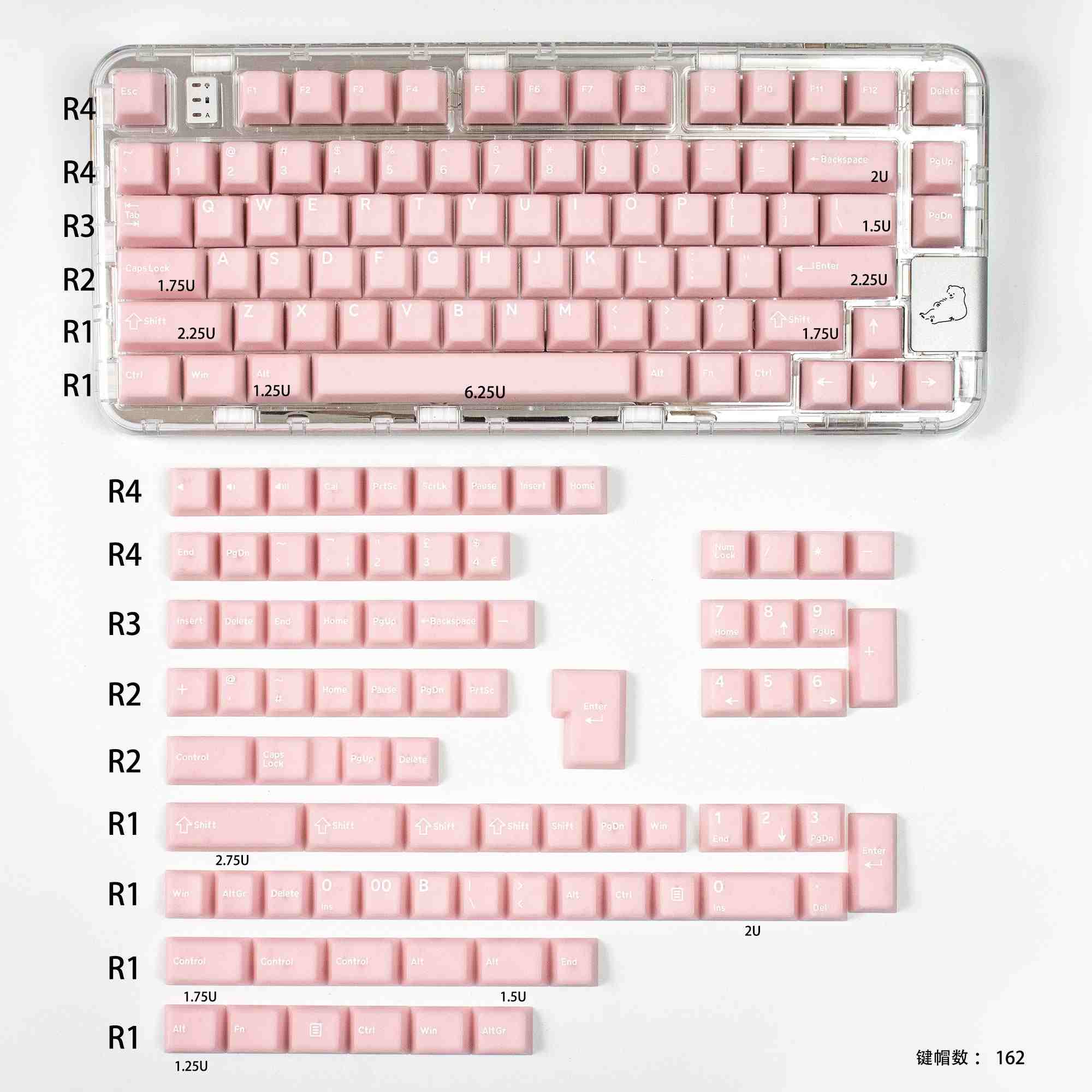 120 Keys Marble Themed Keycaps Double Shot PBT Keycaps Milk White Translucent Cherry Profile Keycap for MX Switch Gamer Keyboard: Red