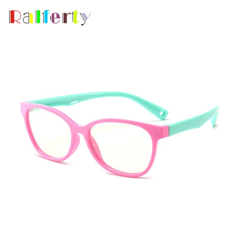 Ralferty kids ultralichte siliconen brilmontuur anti-blauwfilterbril computerbril  uv400 brillenmonturen kind  k007