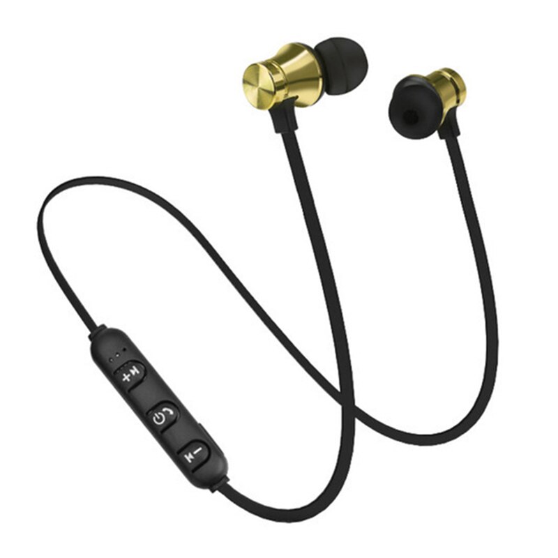 Bluetooth Headset Handfree Earbud with Mic Magnetic Wireless Bluetooth 4.1 Earphone Sport Earphone for Xiaomi Iphone Android Ios: Gold