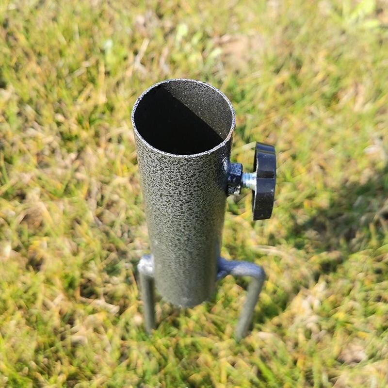 Let opsætning kraftig til park terrasse paraply base jorden strandindsats 35cm udendørs holder bærbar stang justerbar parasol  a8 d 5