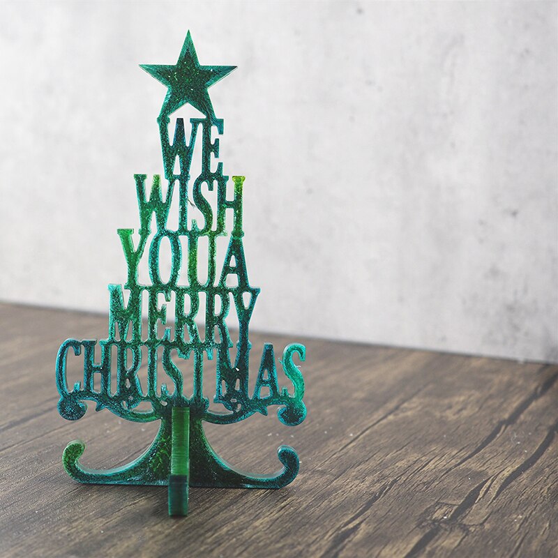 Juletræ brev silikone moldcrystal jul serie epoxy harpiks moldchristmas dekoration harpiks silikone