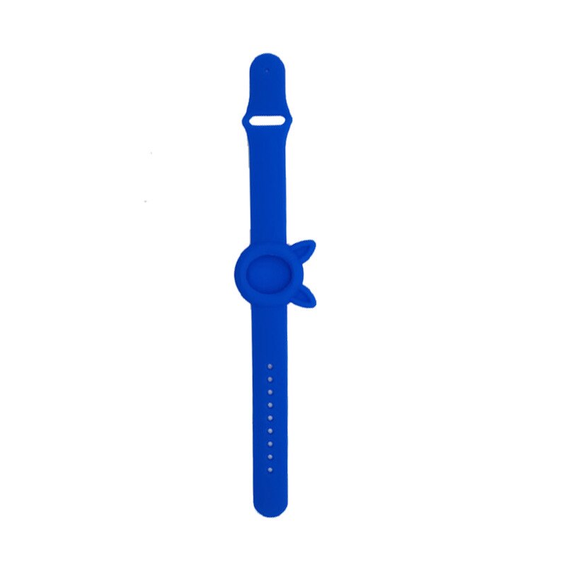 Voor Apple Airtags Kinderen Pols Bandjes Siliconen Case Air Tag Accessoires Protector Tracker Beschermhoes Voor Airtag Horlogeband: Dark Blue New