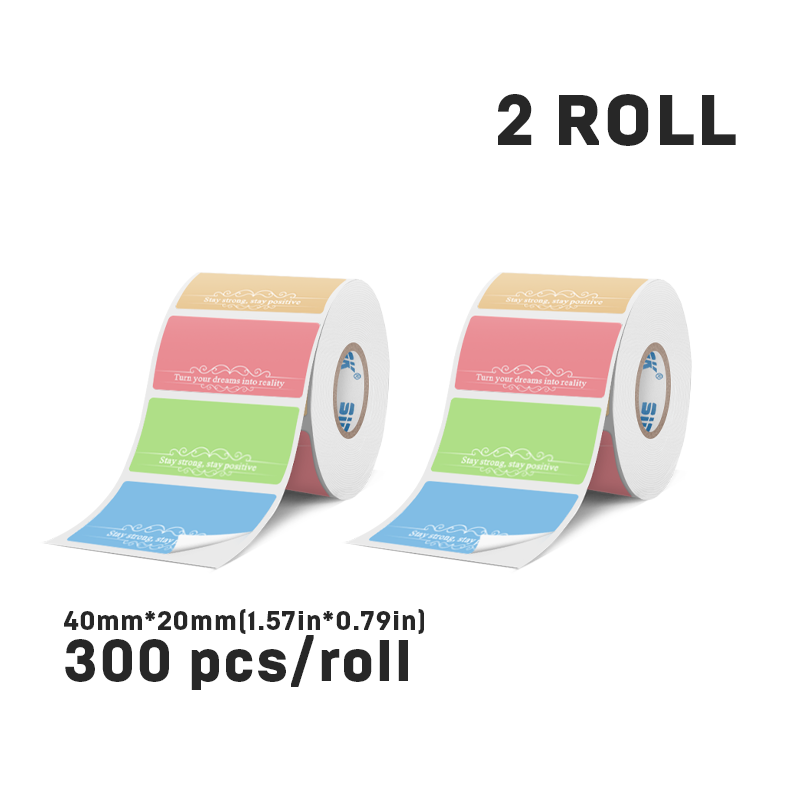 2 Rollen/Set farbiges Etikettenpapier, Thermoaufkleber, Wolken, wasserfeste Etiketten, niedliche handgefertigte DIY-Aufkleber, Verwendung als für Taschendrucker: Blue