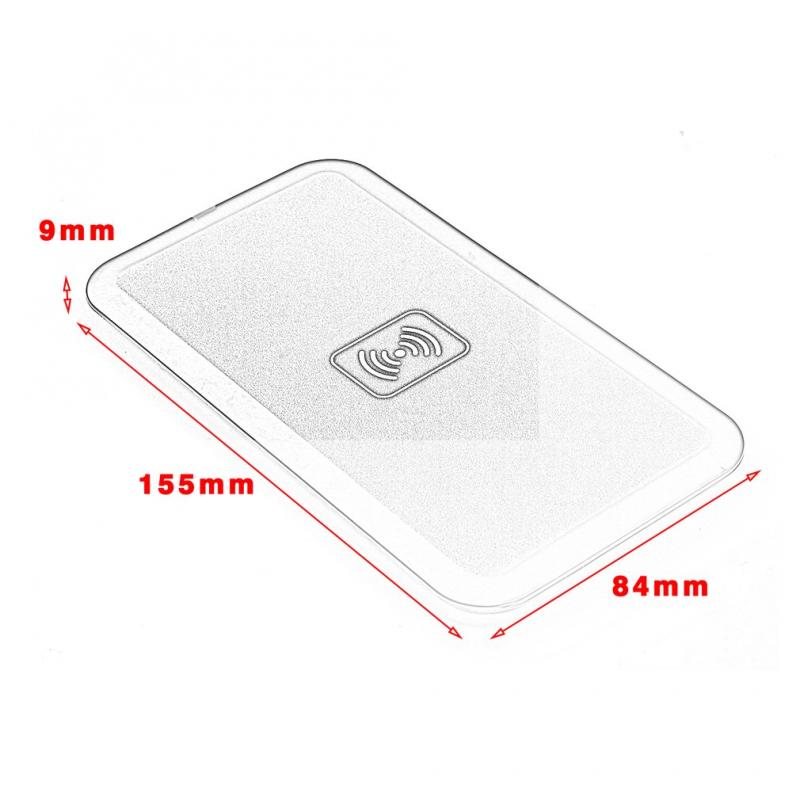 Cargador inalámbrico Qi Universal para coche, estación de carga rápida, alfombrilla antideslizante, soporte para tablero de coche, IPhone y Samsung