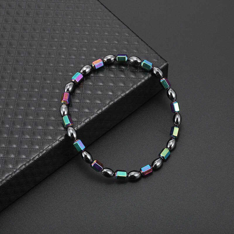 6 Stile Bio-magnetisch Therapie natürlich Stein Perlen Fußkettchen Armband gesund Gewicht Verlust magnetisch Pflege Fuß Kette Armbänder Schmuck