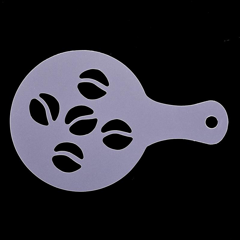 16 stuks/set koffiesjablonen met mooi patroon, printmodel van plastic pp latte cappuccino maken