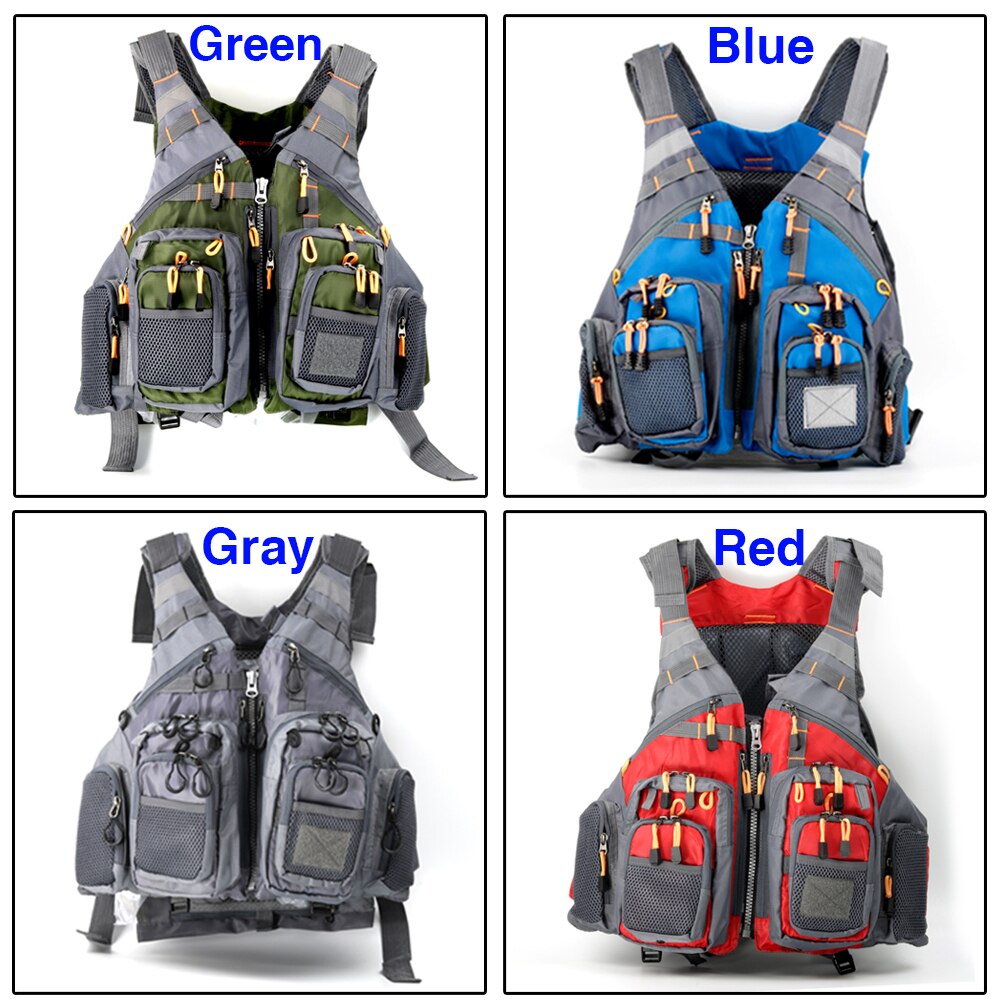 Outdoor Fishing Equipment Multi-pocket Fishing Jacket Swimming High Buoyancy Fishing Vest Multi-function Outdoor Photography