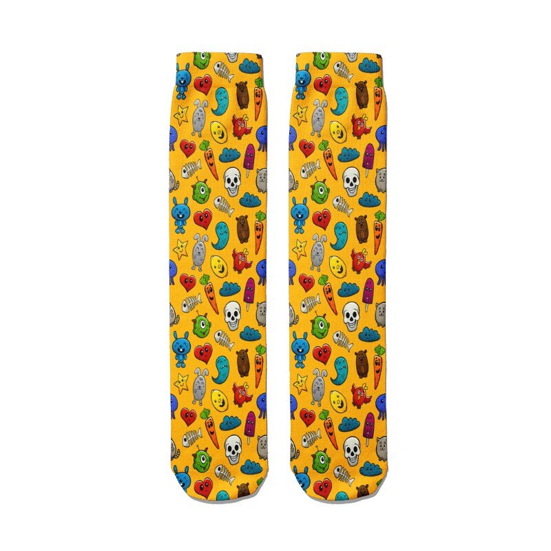Chaussettes imprimées Shiba Inu pour femmes, chaussettes longues unisexes, décontractées, en coton, confortables, à la , drôles, chats, chiens, animaux, Harajuku: Style10