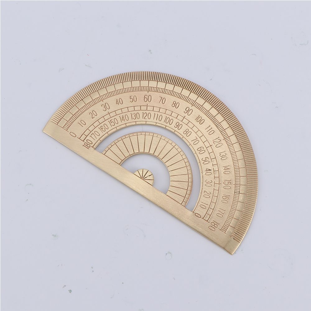 Length 10cm Brass Protractor Protractor Office & School Supplies School Educational Supplies Measuring Tools