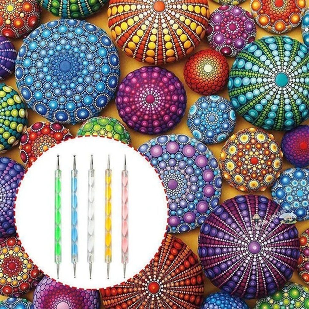 Mandala prikkeværktøjssæt keramik lerværktøj gør-det-selv-malet nail art maleværktøj 16 sæt kombinationsværktøj til udskæring