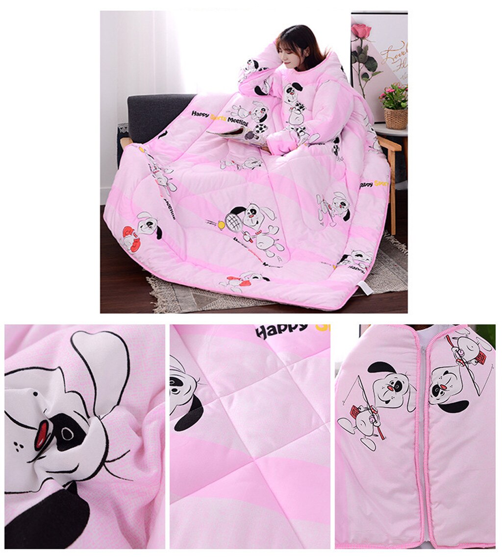 Hiver couettes paresseux couette avec manches famille jeter couverture Cape Cape sieste couverture dortoir manteau couverture #0217g10