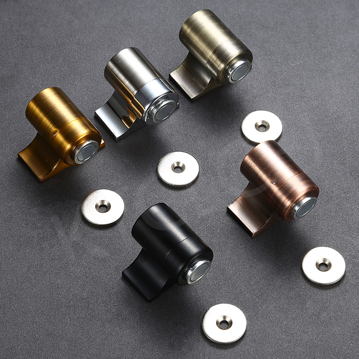 Stainless Steel Neodymium Magnet Door Stop Strong Magnetic Floor Suction Mini Door Stop Furniture Hardware