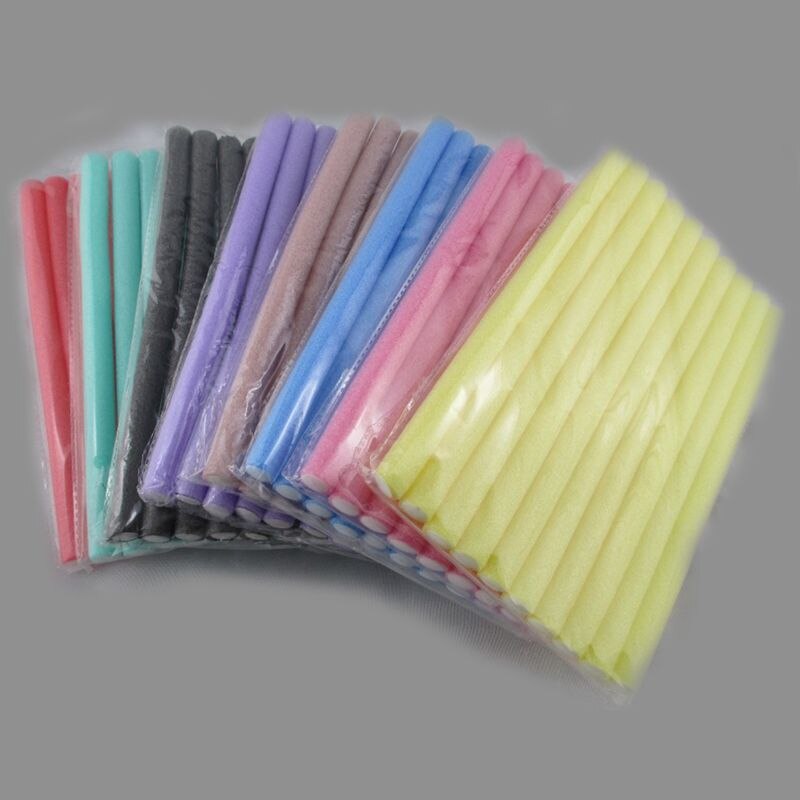 10 Stuks Lot Curler Makers Soft Foam Bendy Twist Krullen Diy Styling Hair Rollers Tool Voor Vrouwen accessoires