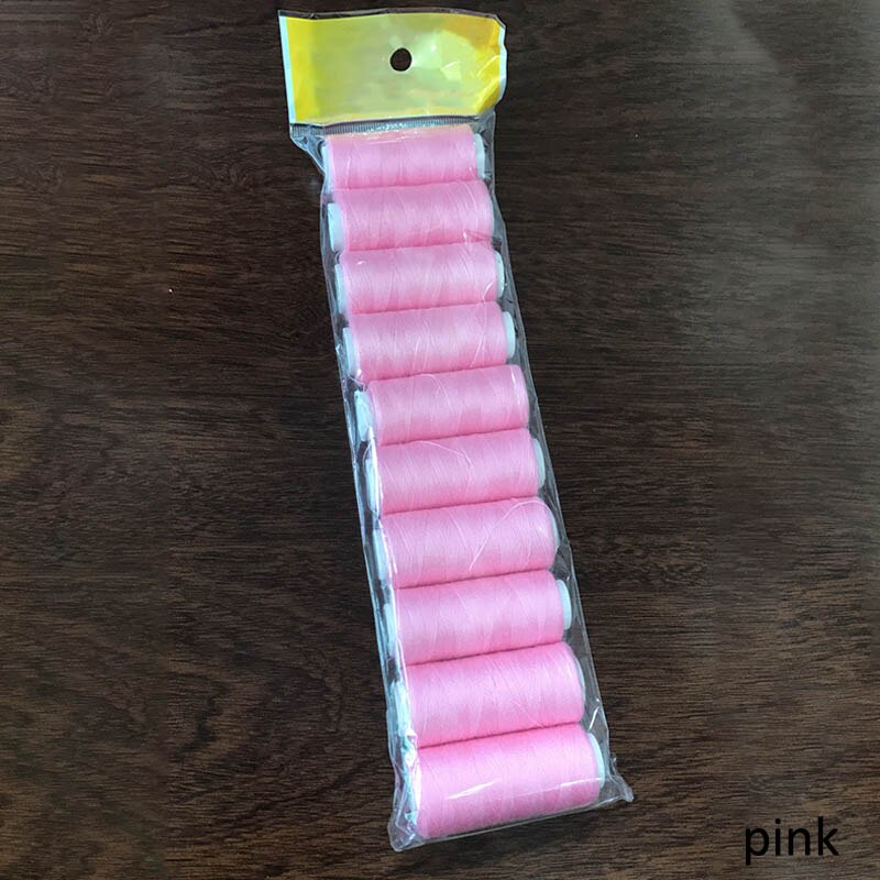 5pcs Polyester Multicolor Sewing Sewing Thread Handmade Embroidery 200 Yards machine embroidery thread: Pink