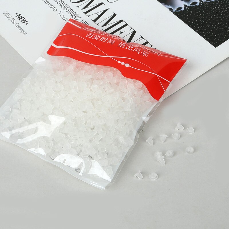 Oorbellen sieraden accessoires rubberen achterkant siliconen ronde oordopjes geblokkeerde plastic oorbelstoppers voor doe-het-zelf