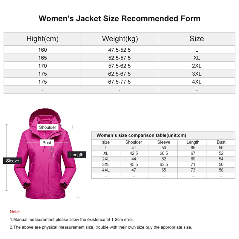 Lxiao Twee Stuk Softshell Jas Vrouwen Winterjas Vrouwen Outdoor Waterdichte Jas Dikke Fleece Jassen Wandelen Vrouwelijke Jassen