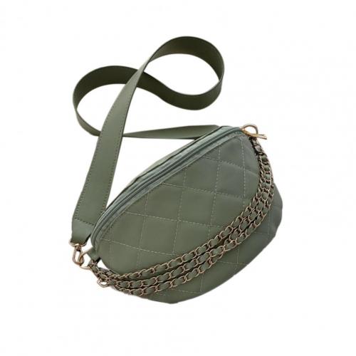 Sac de poitrine rhomboïde en chaîne exquise pour femmes, sac à bandoulière, accessoires de: green