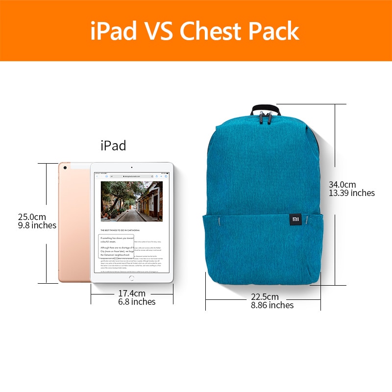 Xiaomi – sac à dos unisexe, 10l, léger, de petite taille, pour loisirs urbains, sport, poitrine,