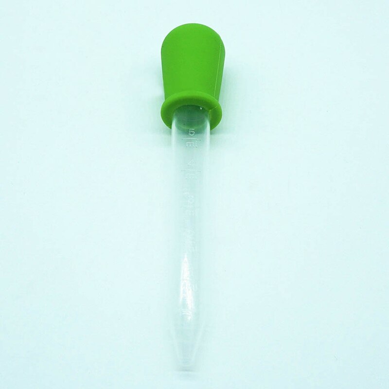 5ML Baby Medicine Dropper Children Clear Silicone Plastic Liquid Food Dropper Feeder Baby Medicine Device: GR