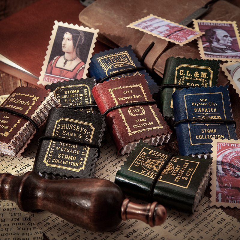 Sellos Vintage nostálgicos de los tiempos, paquete de pegatinas de papel Washi, diario de chatarra, etiqueta decorativa, álbum de recortes