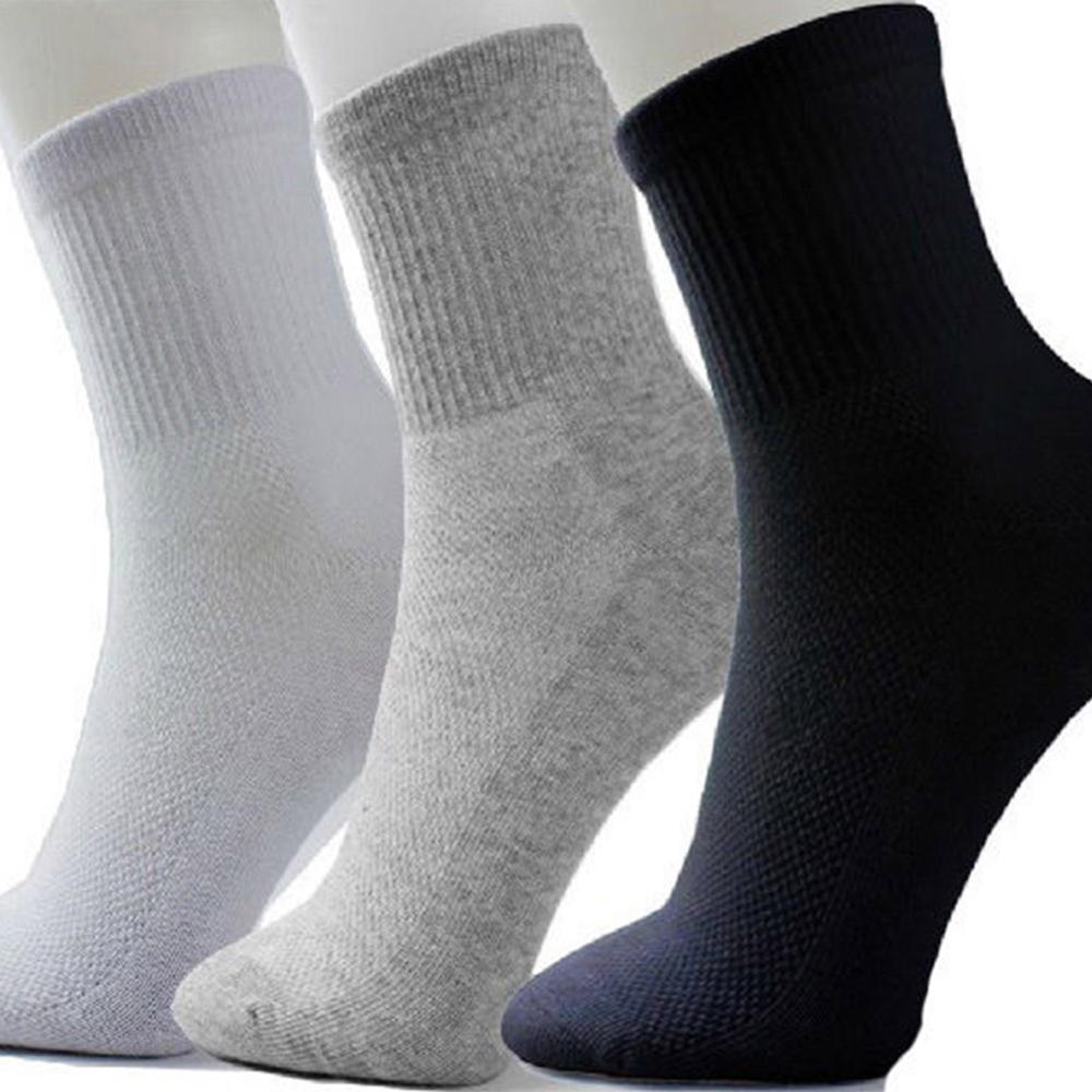 1 Pair Breathable Men's Socks Mesh Soft Cotton Blend Socks Men Solid Mesh Male Sport Gym Socks