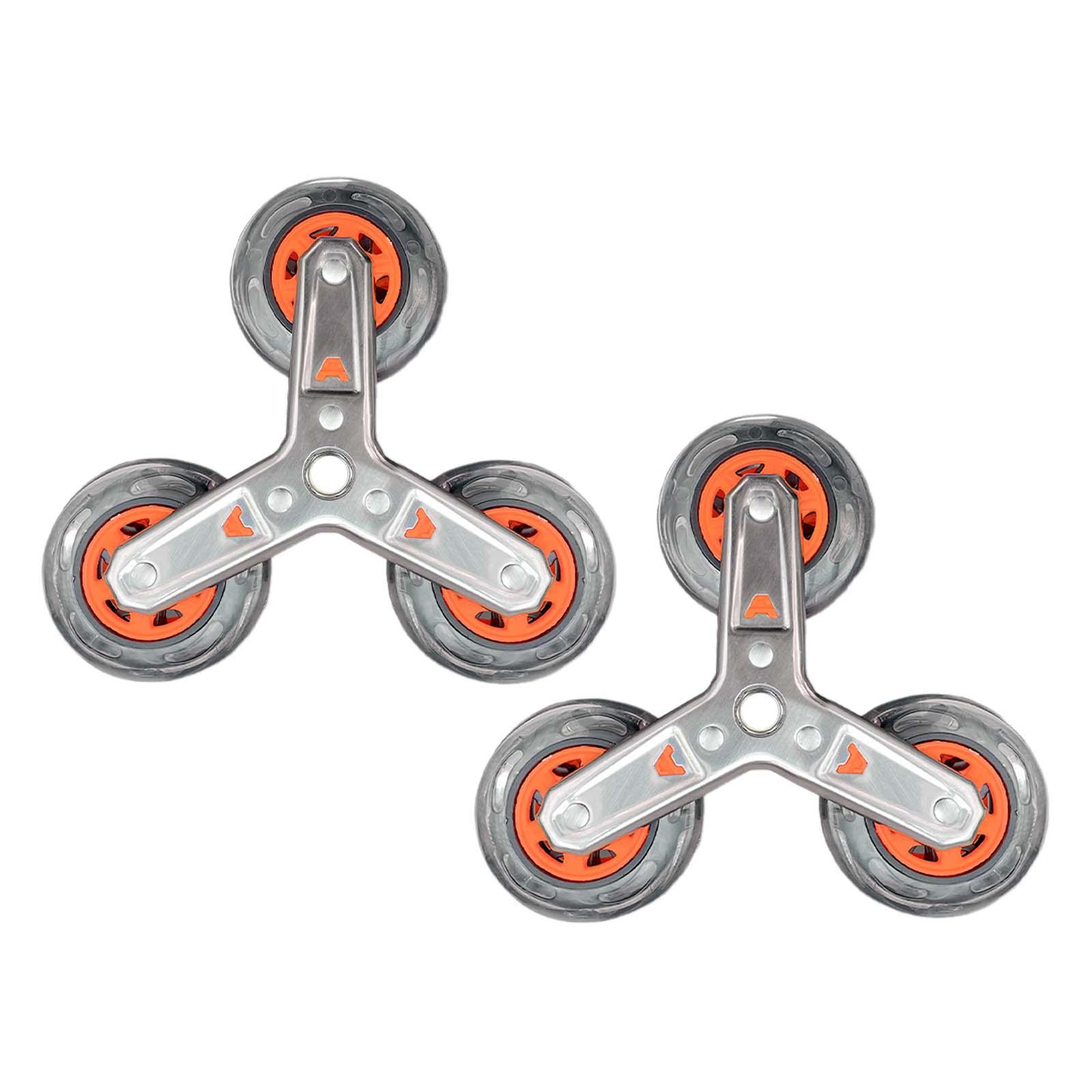 2Pcs Stair Climbing Wheels Replacement Trolley Triangle Wheels Car Gadgets Wheel Stair Climber Utility Cart Stair Wheels