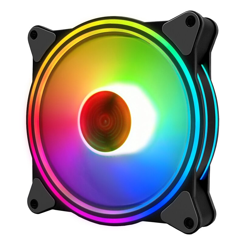 COOLMOON light X 12cm chassis fan RGB multi-layer luminous mute LED desktop chassis cooling fan: fan