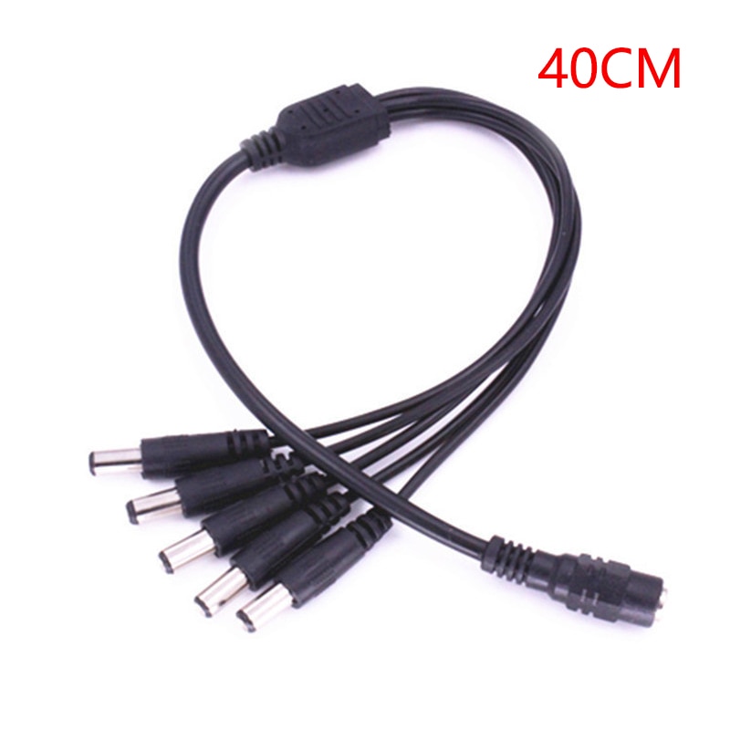 Dc 1 to 2/3/4/5/8 power split splitter kabel 2.1*5.5mm for cctv kamera sikkerhet dvr tilbehør led lys stripe