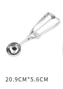 4/5/6cm Stainless Steel Spring Handle Ice Cream Mashed Potato Cookie Scoop Spoon Stainless Steel Ice Cream Spoons: S