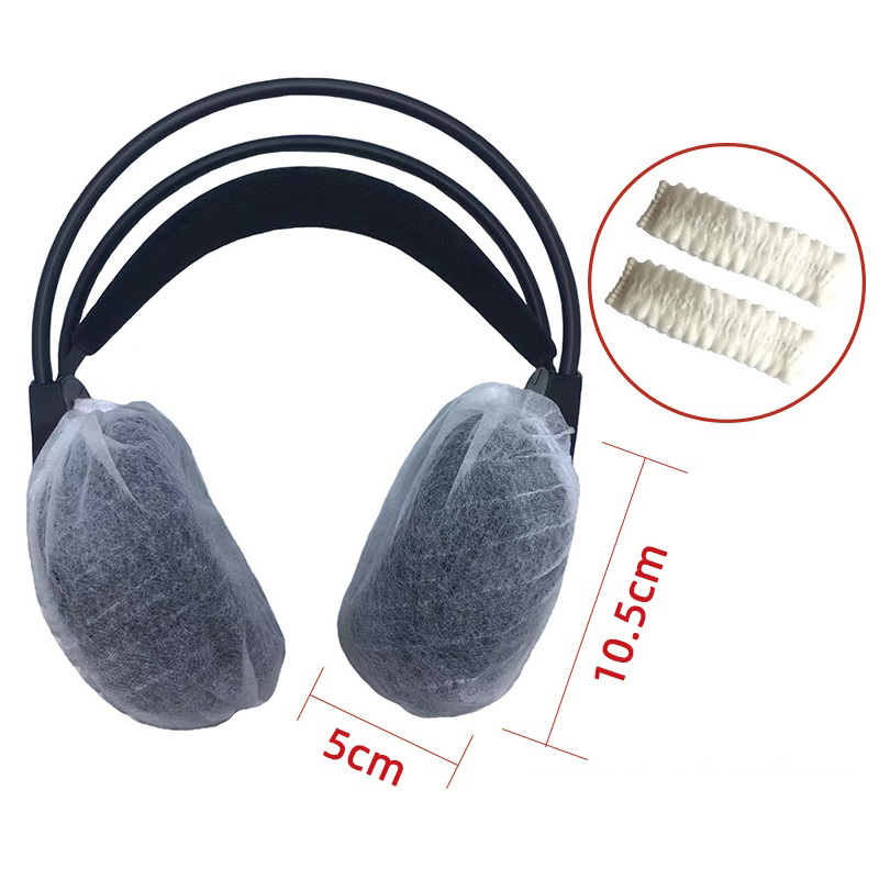 Copertura per cuffie usa e getta da 20 pezzi cuscino per paraorecchie in tessuto non tessuto cuffie usa e getta da 5-10.5CM: multicolore