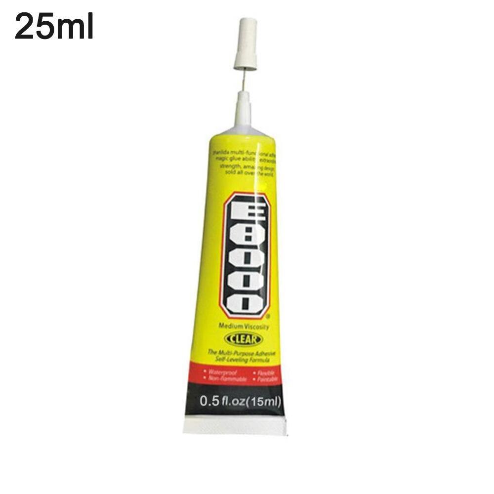 15Ml E8000 Sterke Vloeibare Lijm Kleding Stof Clear Telefoon Lijm Screen Briefpapier Instant Sieraden Oortelefoon Lederen U3N6: 25ml